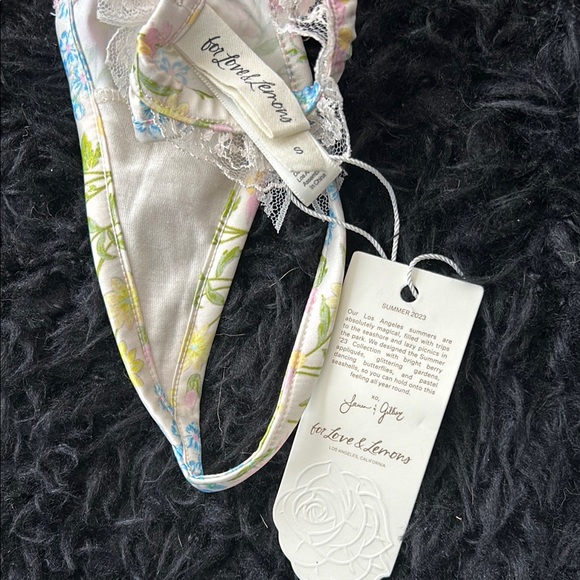 For Love and Lemons Garden Glitter Thong panty - Picture 3 of 4